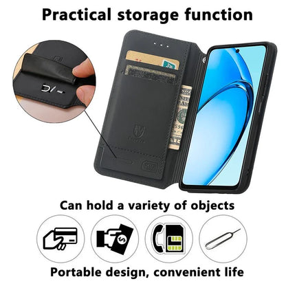 CASENEO 001 Series for Oppo A60 4G Case Pattern Leather Phone Cover RFID Blocking