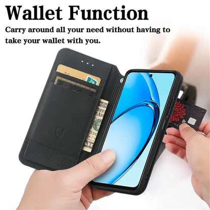 CASENEO 001 Series for Oppo A60 4G Case Pattern Leather Phone Cover RFID Blocking