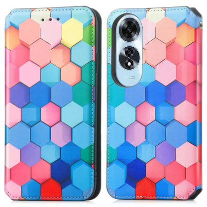 CASENEO 001 Series for Oppo A60 4G Case Pattern Leather Phone Cover RFID Blocking