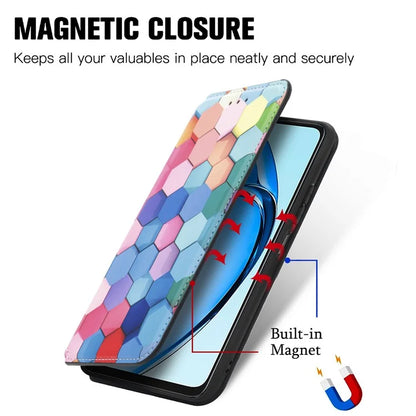 CASENEO 001 Series for Oppo A60 4G Case Pattern Leather Phone Cover RFID Blocking