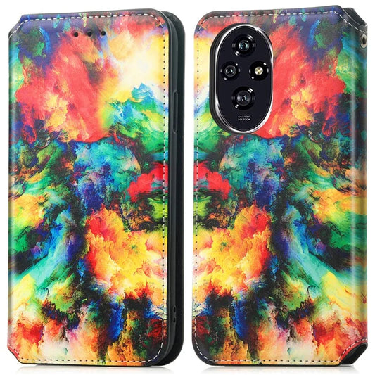CASENEO 001 Series for Honor 200 Pro 5G Case RFID Blocking Leather Phone Cover Magnetic Absorption