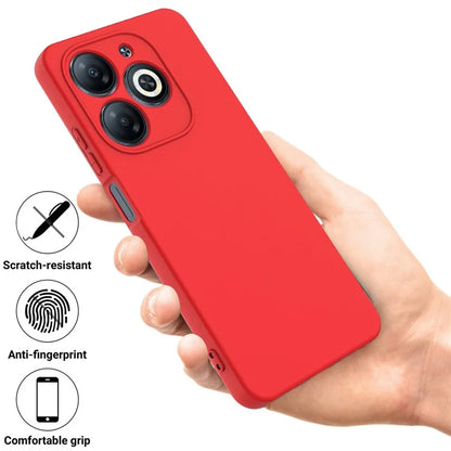 For itel P55 Case Liquid Silicone Anti-Drop Phone Cover with Wrist Strap