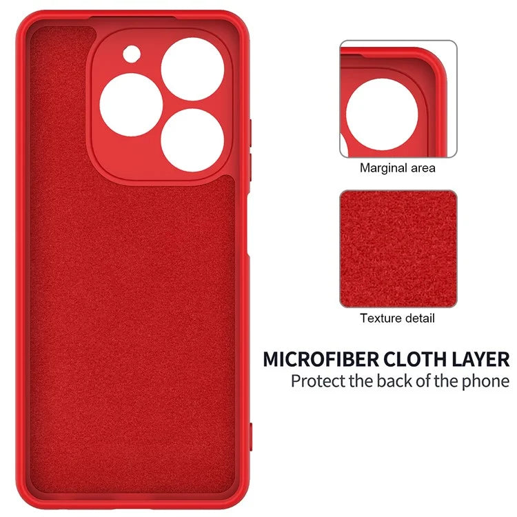 For itel P55 Case Liquid Silicone Anti-Drop Phone Cover with Wrist Strap