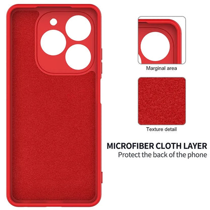 For itel P55 Case Liquid Silicone Anti-Drop Phone Cover with Wrist Strap