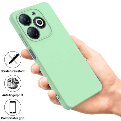 For itel P55 Case Liquid Silicone Anti-Drop Phone Cover with Wrist Strap