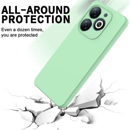 For itel P55 Case Liquid Silicone Anti-Drop Phone Cover with Wrist Strap