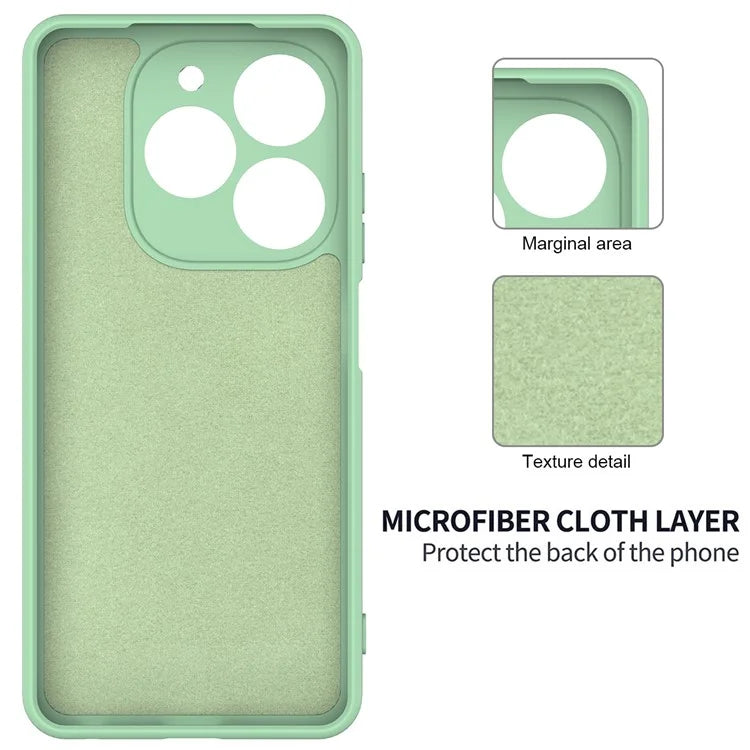 For itel P55 Case Liquid Silicone Anti-Drop Phone Cover with Wrist Strap