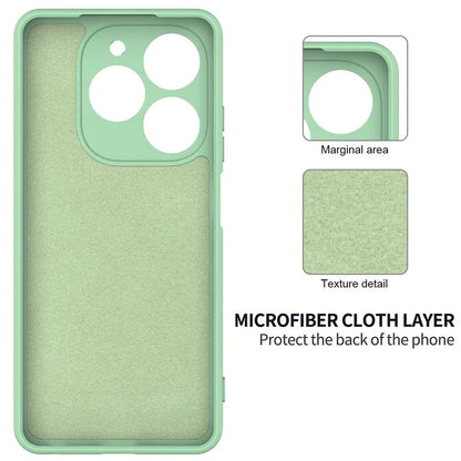 For itel P55 Case Liquid Silicone Anti-Drop Phone Cover with Wrist Strap