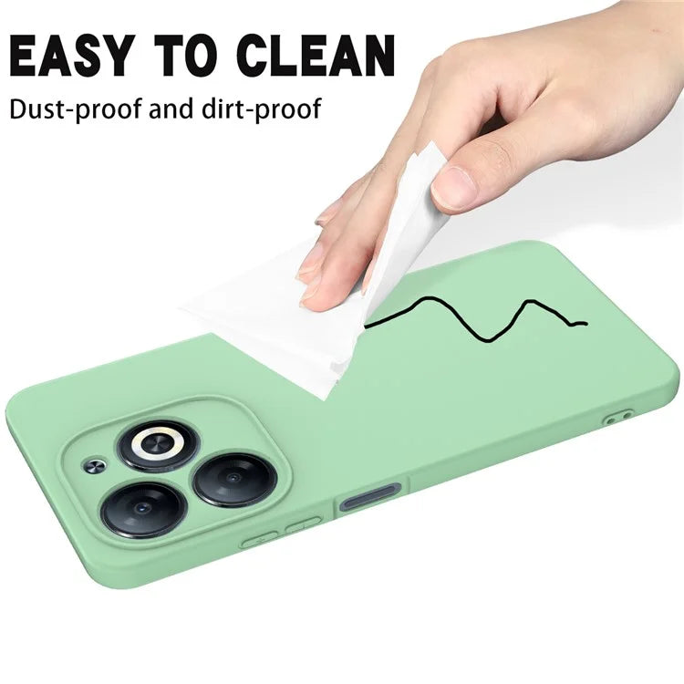 For itel P55 Case Liquid Silicone Anti-Drop Phone Cover with Wrist Strap