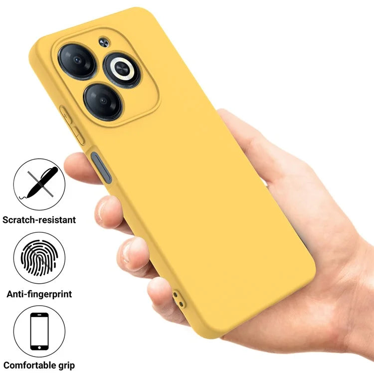 For itel P55 Case Liquid Silicone Anti-Drop Phone Cover with Wrist Strap