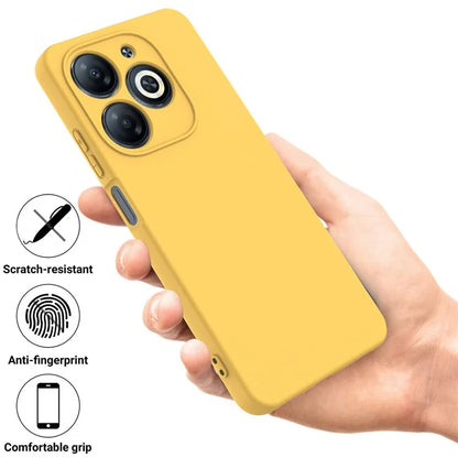 For itel P55 Case Liquid Silicone Anti-Drop Phone Cover with Wrist Strap