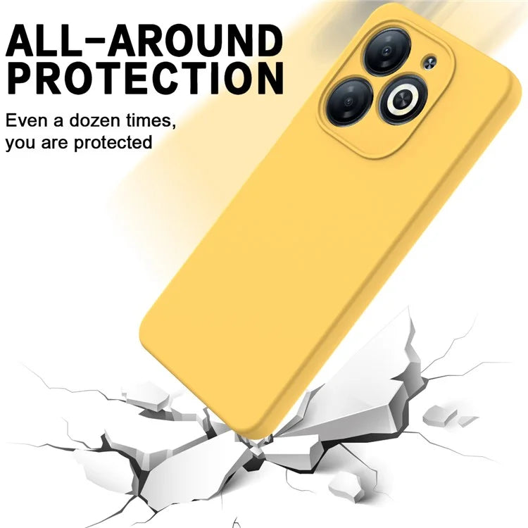 For itel P55 Case Liquid Silicone Anti-Drop Phone Cover with Wrist Strap