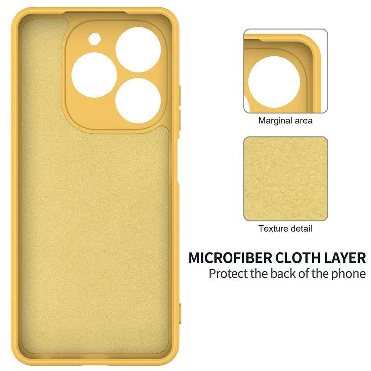 For itel P55 Case Liquid Silicone Anti-Drop Phone Cover with Wrist Strap