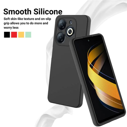 For itel P55 Case Liquid Silicone Anti-Drop Phone Cover with Wrist Strap