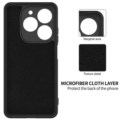 For itel P55 Case Liquid Silicone Anti-Drop Phone Cover with Wrist Strap