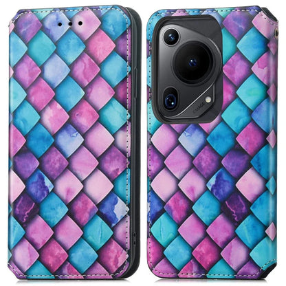 CASENEO 001 Series for Huawei Pura 70 Ultra Case RFID Blocking Leather Phone Cover Pattern Printed