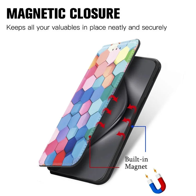 CASENEO 001 Series for Huawei Pura 70 Ultra Case RFID Blocking Leather Phone Cover Pattern Printed