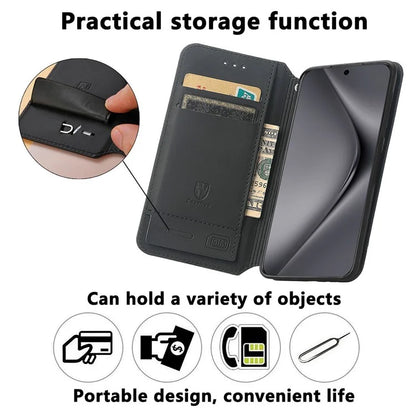 CASENEO 001 Series for Huawei Pura 70 Ultra Case RFID Blocking Leather Phone Cover Pattern Printed