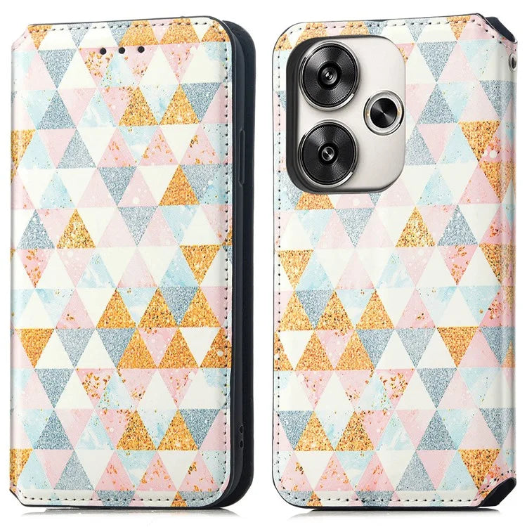 CASENEO 001 Series for Xiaomi Redmi Turbo 3 5G / Poco F6 5G Case Wallet Leather Phone Cover RFID Blocking