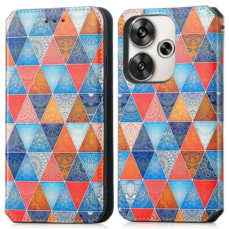 CASENEO 001 Series for Xiaomi Redmi Turbo 3 5G / Poco F6 5G Case Wallet Leather Phone Cover RFID Blocking
