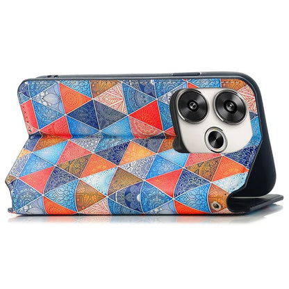 CASENEO 001 Series for Xiaomi Redmi Turbo 3 5G / Poco F6 5G Case Wallet Leather Phone Cover RFID Blocking