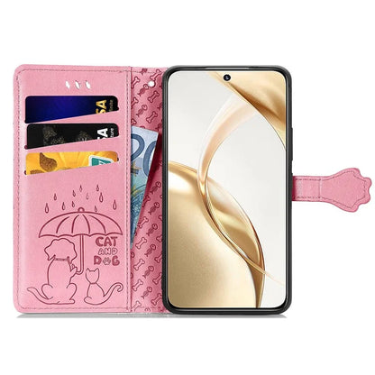 For Honor 200 5G Case Wallet Stand Leather Phone Cover Cute Cat Dog Pattern