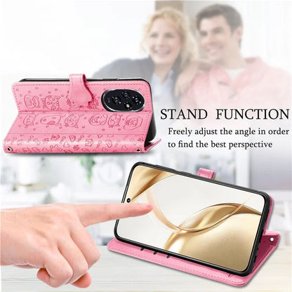 For Honor 200 5G Case Wallet Stand Leather Phone Cover Cute Cat Dog Pattern