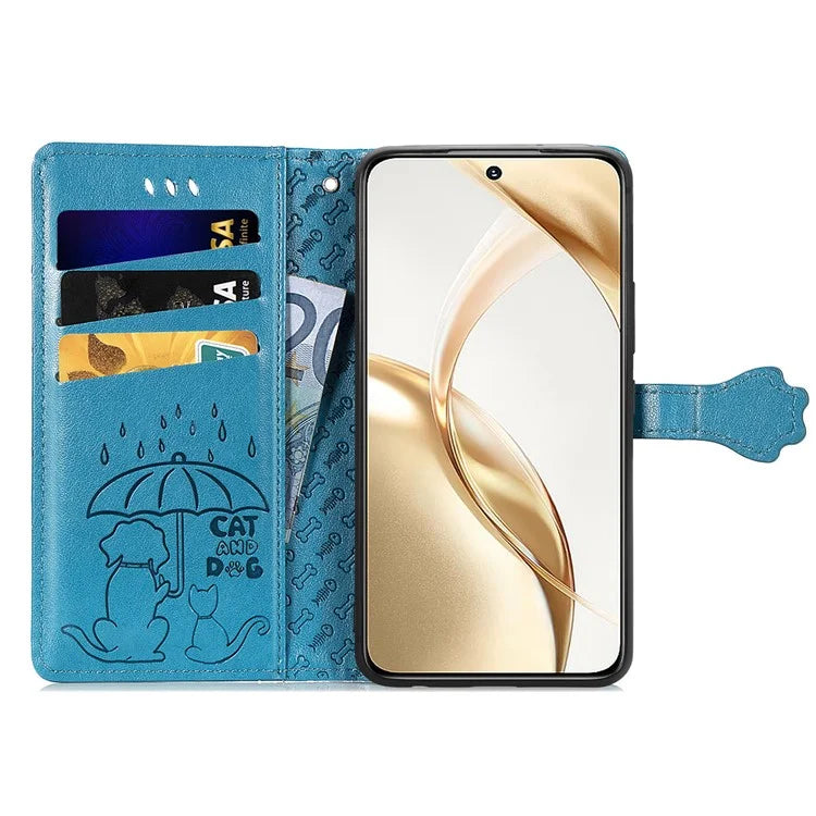 For Honor 200 5G Case Wallet Stand Leather Phone Cover Cute Cat Dog Pattern