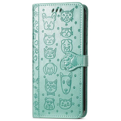 For Honor 200 5G Case Wallet Stand Leather Phone Cover Cute Cat Dog Pattern