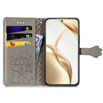 For Honor 200 5G Case Wallet Stand Leather Phone Cover Cute Cat Dog Pattern