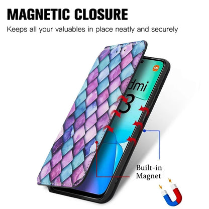 CASENEO 001 Series for Xiaomi Redmi 13 5G / 13 4G Case Folio Leather Phone Cover RFID Blocking