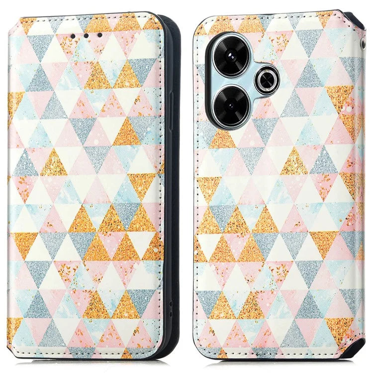 CASENEO 001 Series for Xiaomi Redmi 13 5G / 13 4G Case Folio Leather Phone Cover RFID Blocking