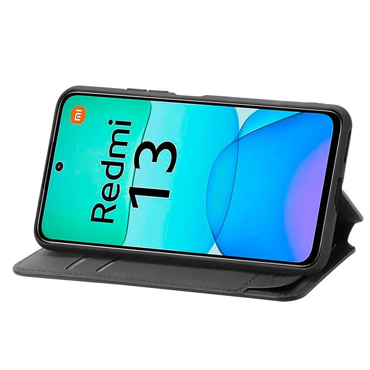 CASENEO 001 Series for Xiaomi Redmi 13 5G / 13 4G Case Folio Leather Phone Cover RFID Blocking