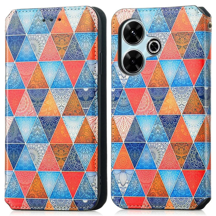CASENEO 001 Series for Xiaomi Redmi 13 5G / 13 4G Case Folio Leather Phone Cover RFID Blocking
