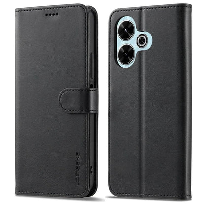 LC.IMEEKE For Xiaomi Redmi 13 5G / 13 4G Case Wallet Calf Texture Leather Phone Cover