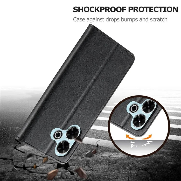 LC.IMEEKE For Xiaomi Redmi 13 5G / 13 4G Case Wallet Calf Texture Leather Phone Cover
