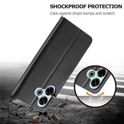 LC.IMEEKE For Xiaomi Redmi 13 5G / 13 4G Case Wallet Calf Texture Leather Phone Cover