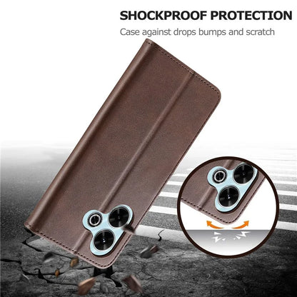 LC.IMEEKE For Xiaomi Redmi 13 5G / 13 4G Case Wallet Calf Texture Leather Phone Cover