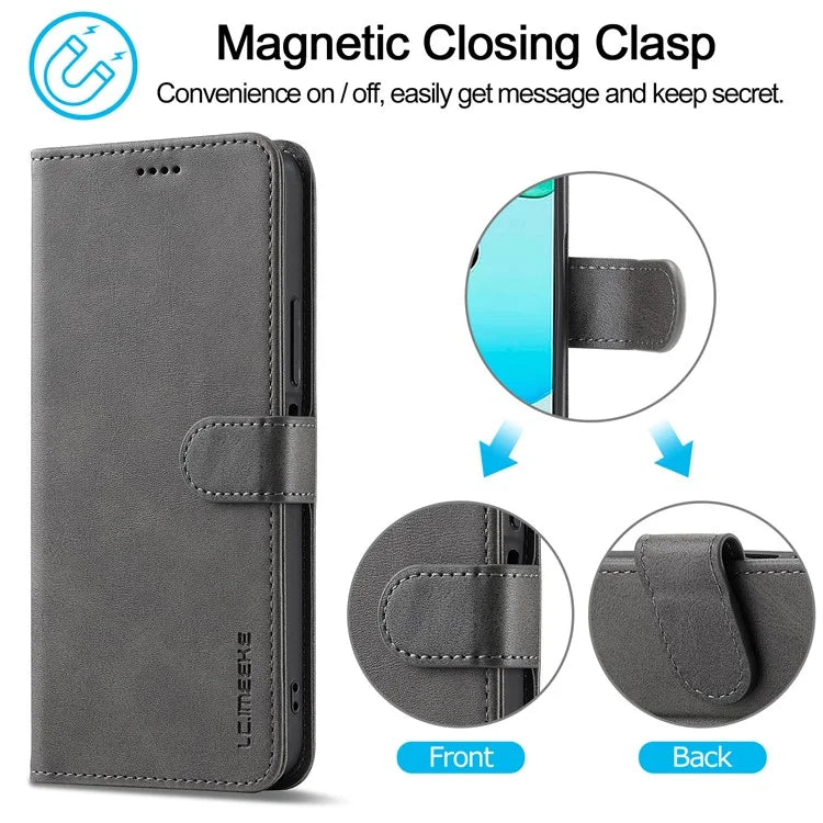 LC.IMEEKE For Xiaomi Redmi 13 5G / 13 4G Case Wallet Calf Texture Leather Phone Cover