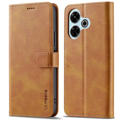 LC.IMEEKE For Xiaomi Redmi 13 5G / 13 4G Case Wallet Calf Texture Leather Phone Cover
