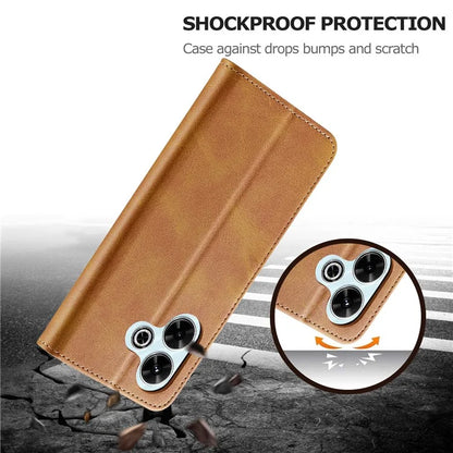 LC.IMEEKE For Xiaomi Redmi 13 5G / 13 4G Case Wallet Calf Texture Leather Phone Cover