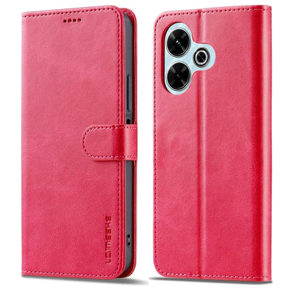 LC.IMEEKE For Xiaomi Redmi 13 5G / 13 4G Case Wallet Calf Texture Leather Phone Cover