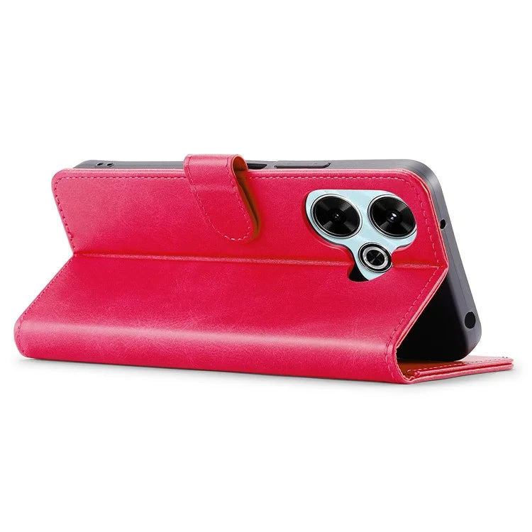 LC.IMEEKE For Xiaomi Redmi 13 5G / 13 4G Case Wallet Calf Texture Leather Phone Cover