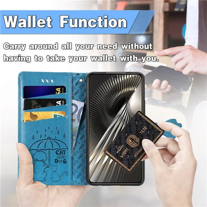 For Xiaomi Redmi Turbo 3 5G / Poco F6 5G Case Leather Phone Cover Cat Dog Imprint