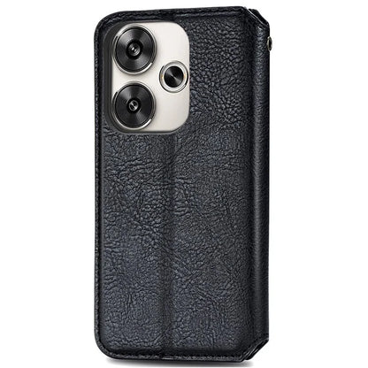 For Xiaomi Redmi Turbo 3 5G / Poco F6 5G Case Leather Strong Magnetic Phone Cover Imprinted Rhombus