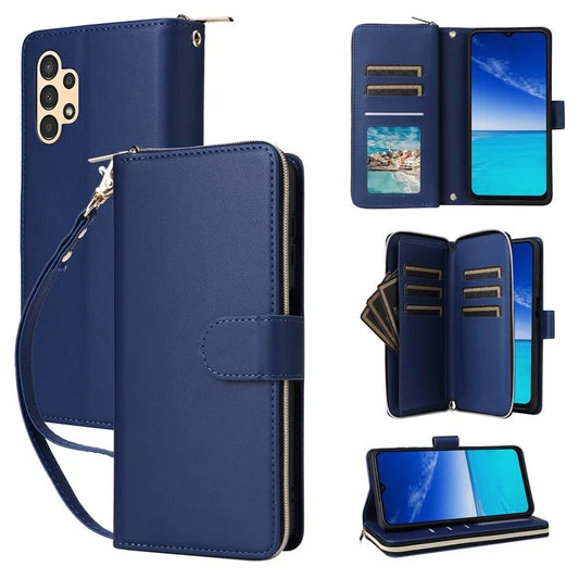 R20 For Samsung Galaxy A13 5G / 4G / A04 4G / A04s 4G / M13 5G Case Zipper Leather Phone Cover