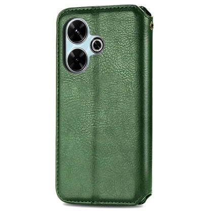 For Xiaomi Redmi 13 5G / 13 4G Case Rhombus Pattern Imprinted Leather Phone Cover Wallet Stand Card Slots