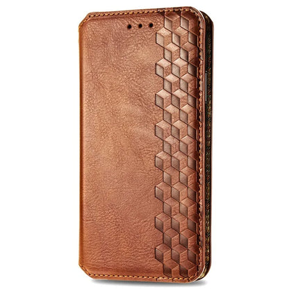 For Xiaomi Redmi 13 5G / 13 4G Case Rhombus Pattern Imprinted Leather Phone Cover Wallet Stand Card Slots