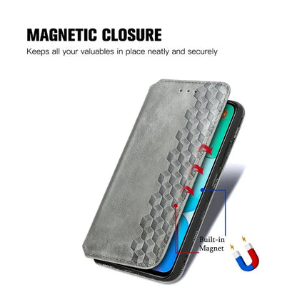 For Xiaomi Redmi 13 5G / 13 4G Case Rhombus Pattern Imprinted Leather Phone Cover Wallet Stand Card Slots