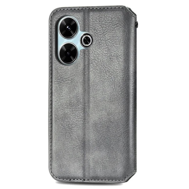 For Xiaomi Redmi 13 5G / 13 4G Case Rhombus Pattern Imprinted Leather Phone Cover Wallet Stand Card Slots
